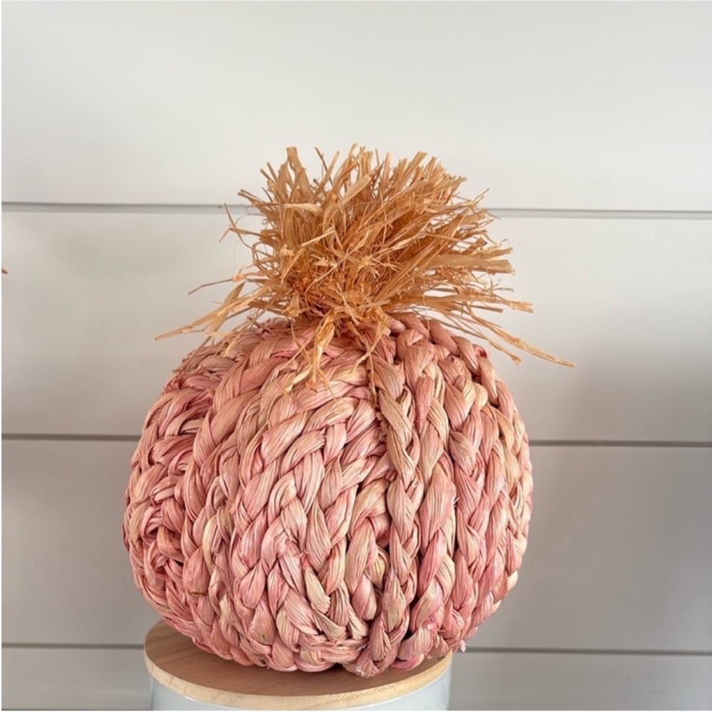 Hearth and Hand Pink Braided Bohemian Cottagecore Style Pumpkin.